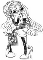 do wydruku kolorowanki monster high, obrazek Ghoulia Yelps siedzi, dla dziewczyn do wydrukowania i pomalowania numer  81